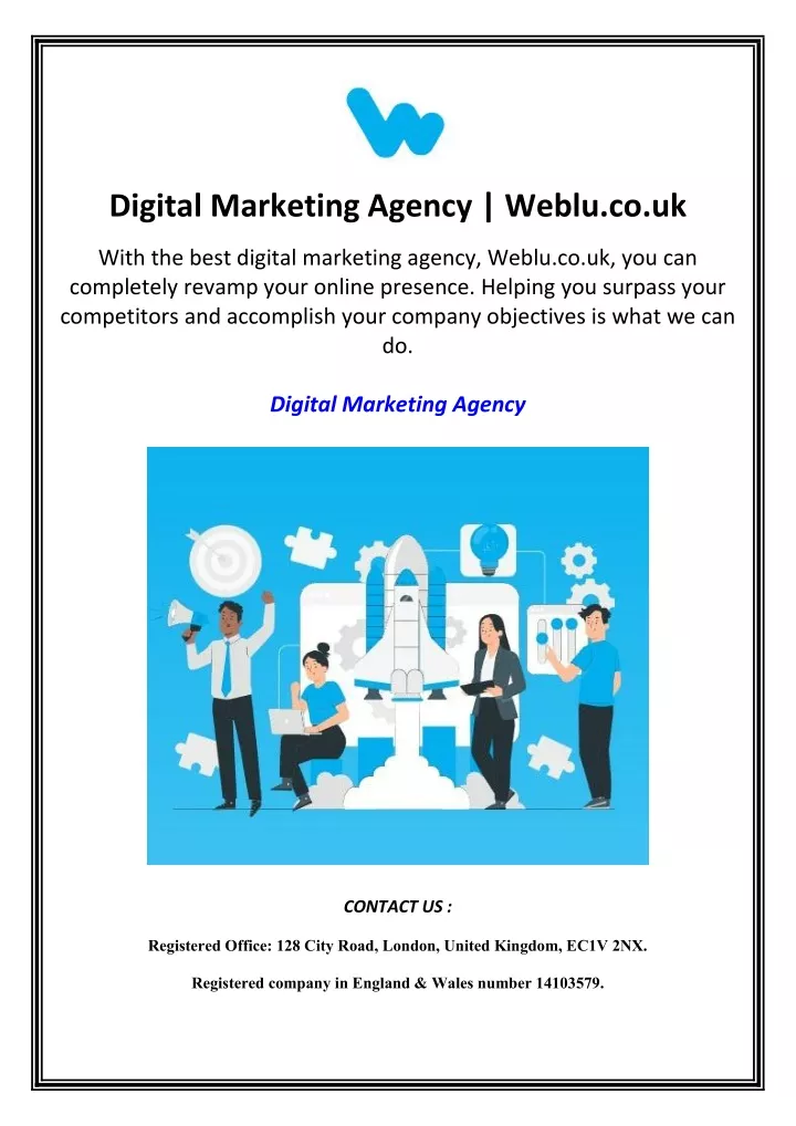 digital marketing agency weblu co uk