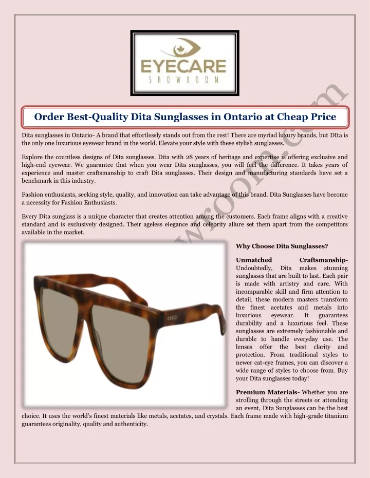 order best quality dita sunglasses in ontario