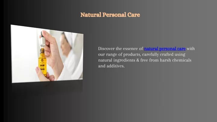 natural personal care