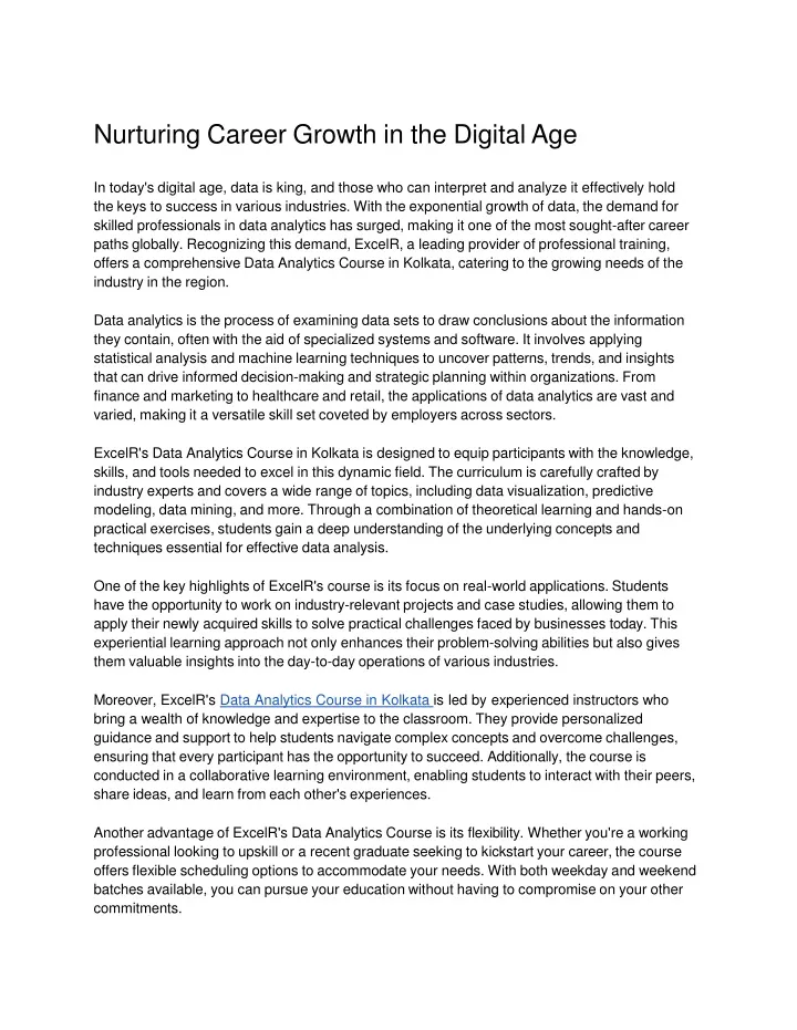nurturing career growth in the digital age