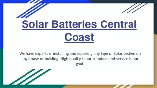 Solar Batteries Central Coast