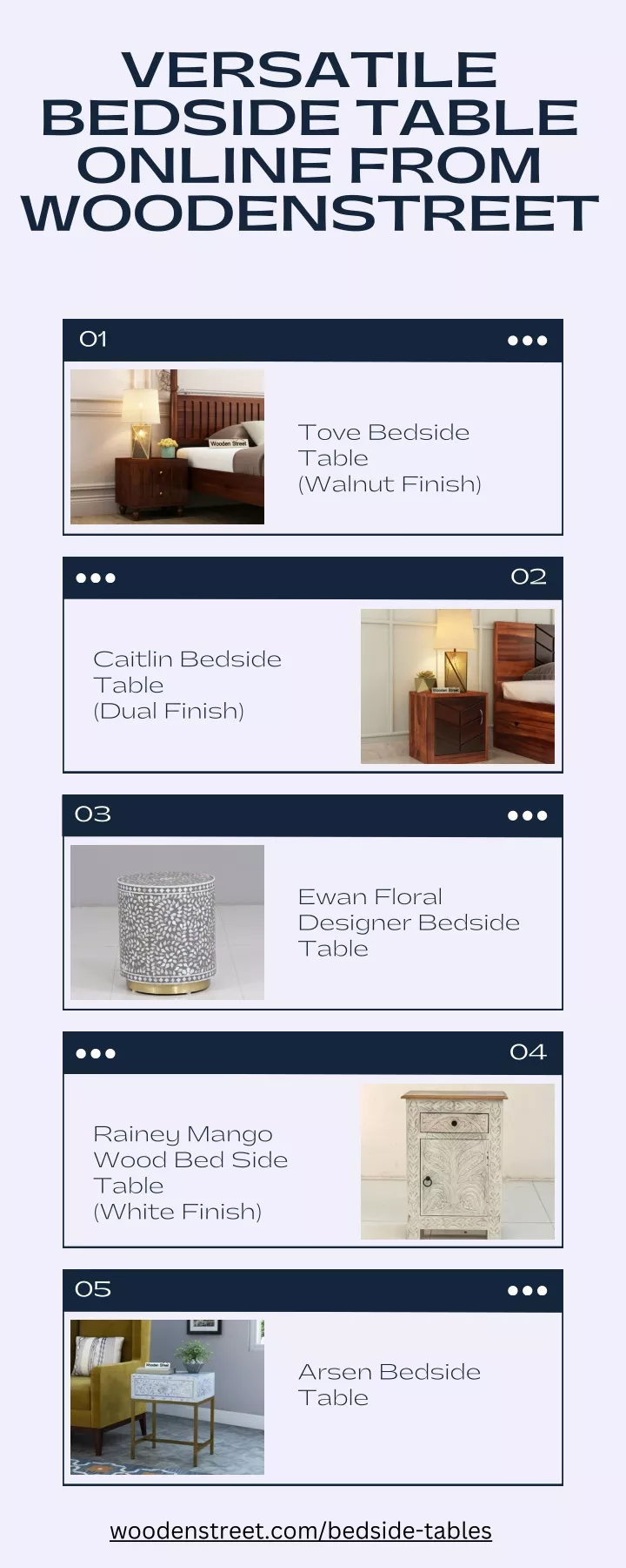 versatile bedside table online from woodenstreet