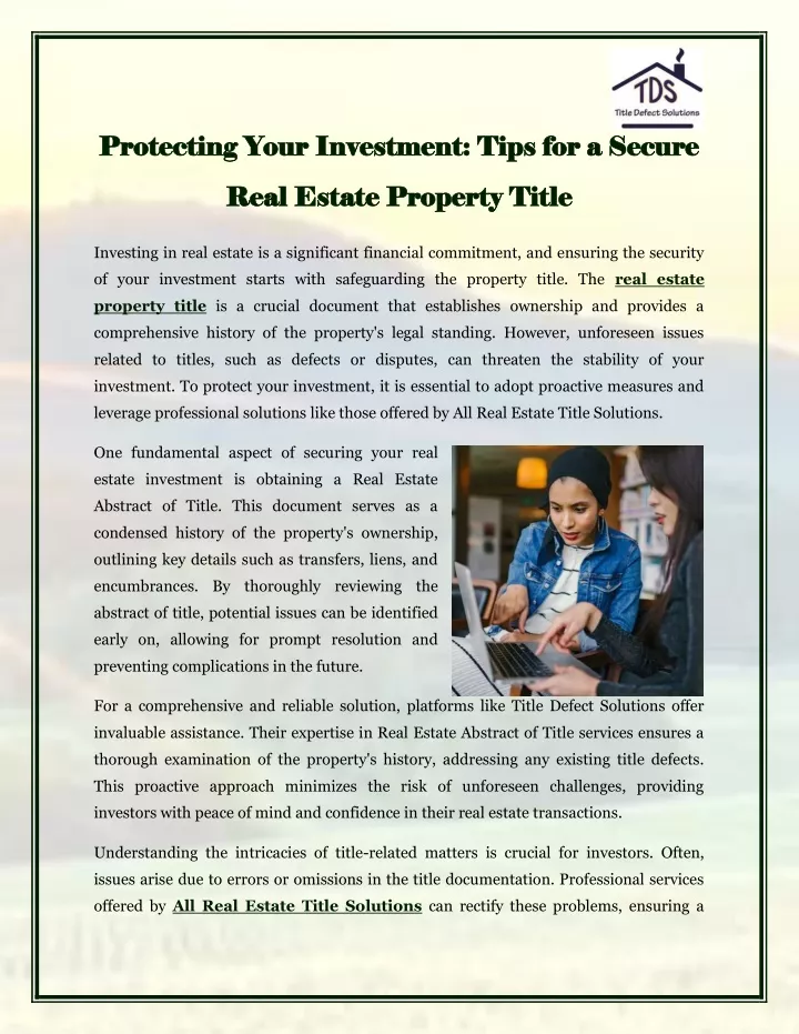 protecting your investment tips for a secure