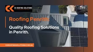 Quality Roofing Solutions in Penrith