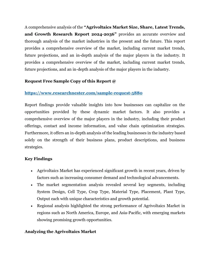 a comprehensive analysis of the agrivoltaics