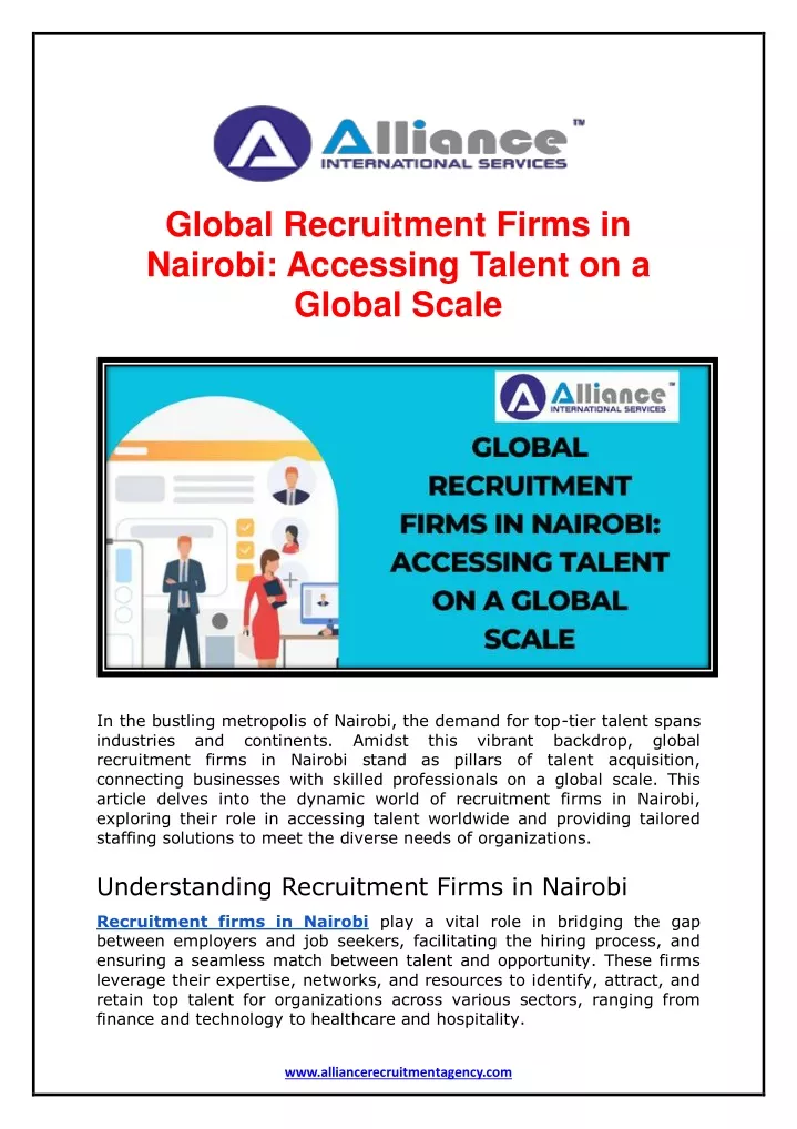 global recruitment firms in nairobi accessing