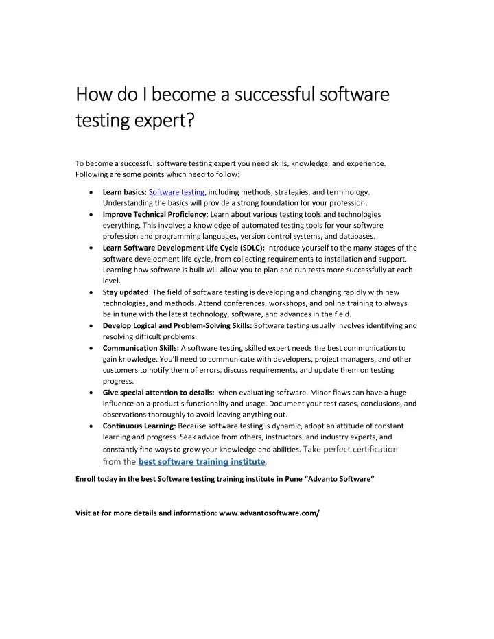 how do i become a successful software