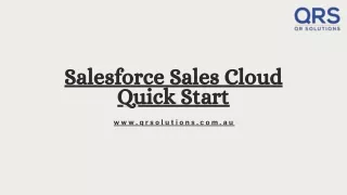 salesforce sales cloud quick start