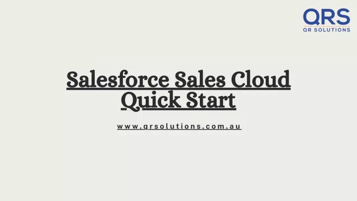 salesforce sales cloud quick start