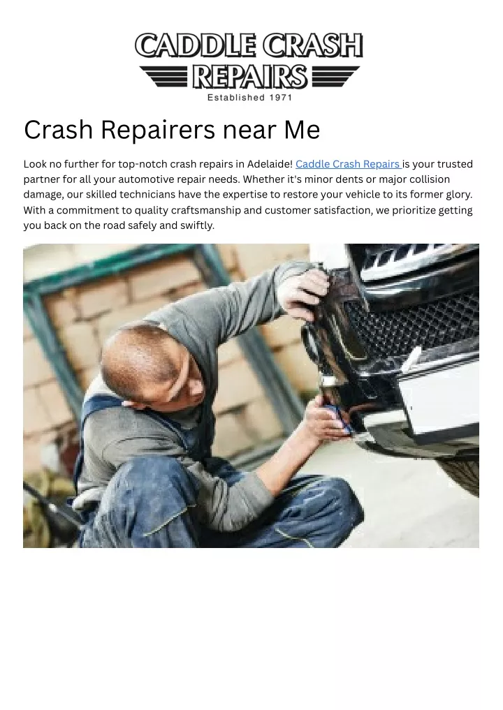 crash repairers near me