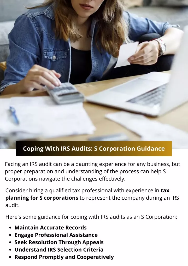 coping with irs audits s corporation guidance