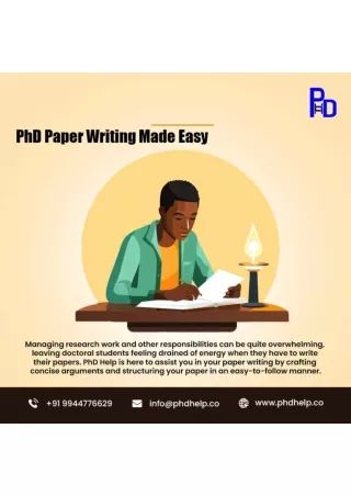 Research Paper Writing  PhD Help
