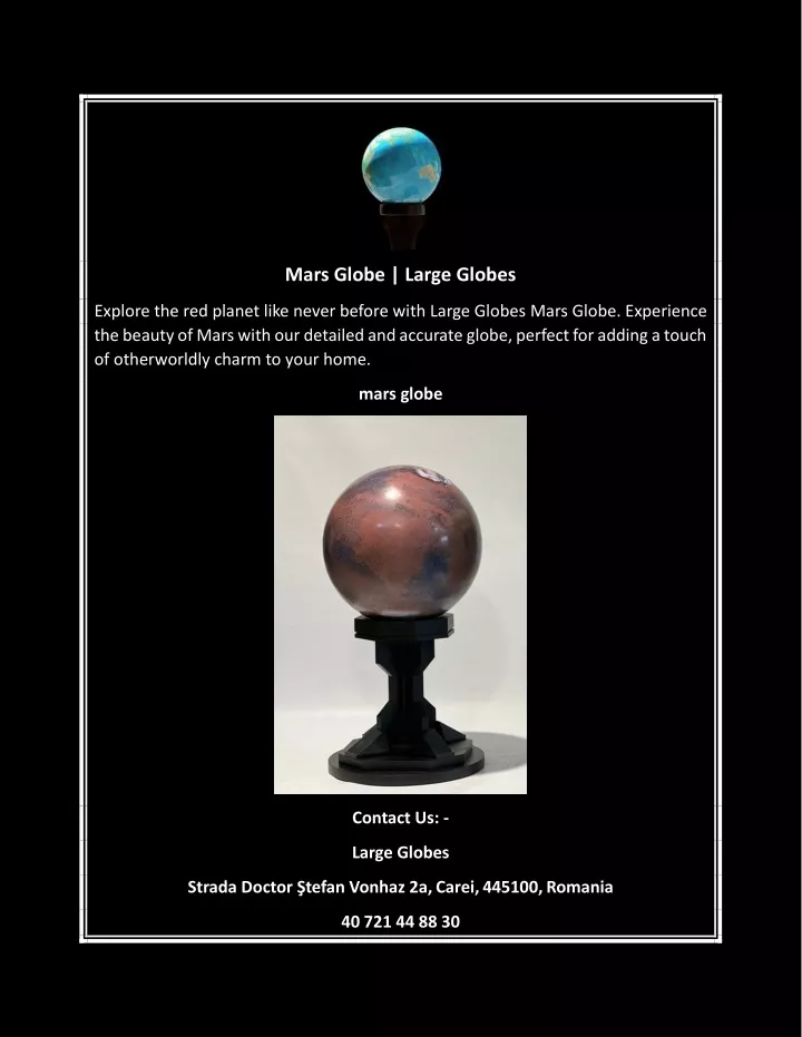 mars globe large globes