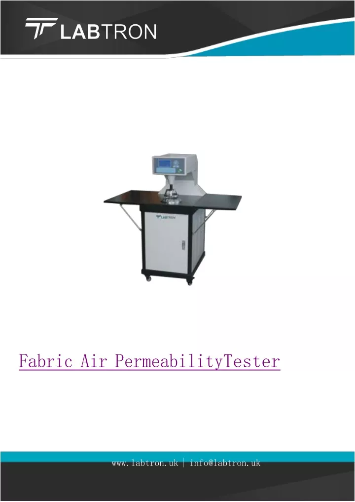 fabric air permeability tester www labtron