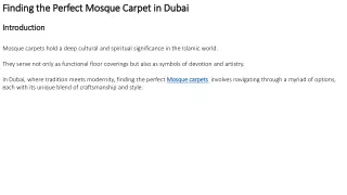 Largest Mosque Carpet Supplier In UAE..