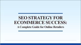 seo strategy for ecommerce success
