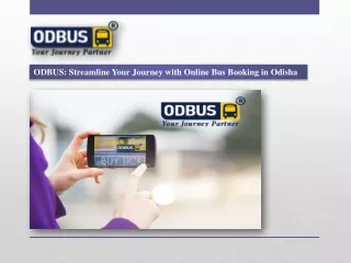 ODBUS Streamline Your Journey with Online Bus Booking in Odisha