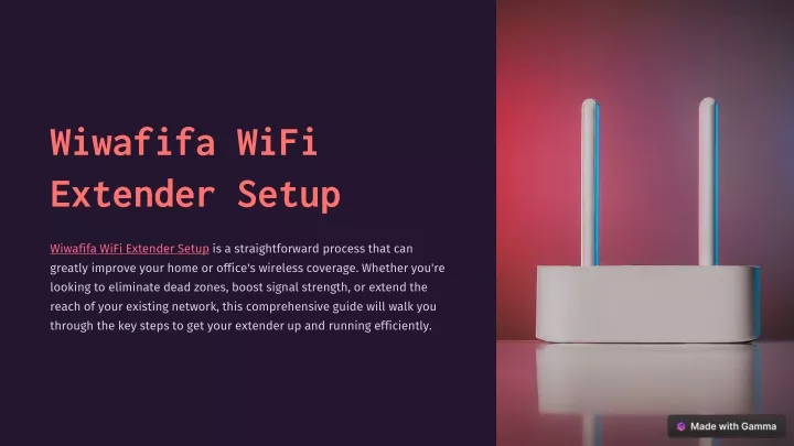 wiwafifa wifi extender setup