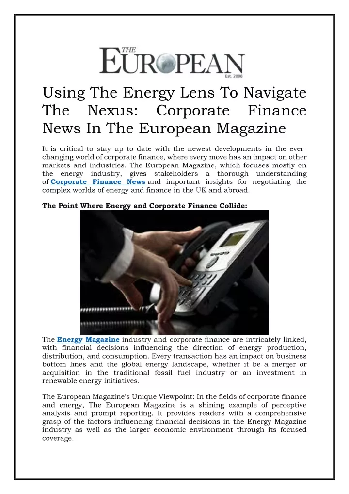 using the energy lens to navigate the nexus