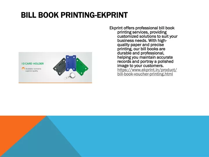 bill book printing ekprint