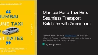 Affordable Mumbai Pune Taxi Hire Rides