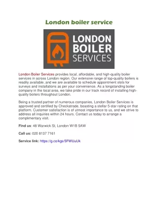 London boiler service