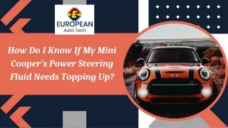 How Do I Know If My Mini Cooper’s Power Steering Fluid Needs Topping Up