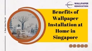Benefits of Wallpaper Installation at Home in Singapore