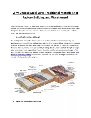 Why Choose Steel Over Traditional Materials for Factory Building and Warehouse