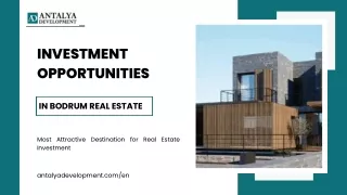 Investment Opportunities in Bodrum Property Market | Antalya Development