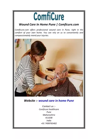 Wound Care In Home Pune  Comficure.com