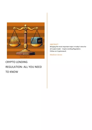 Crypto Lending Regulation