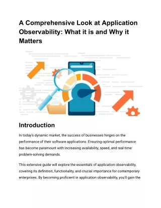 a comprehensive look at application observability