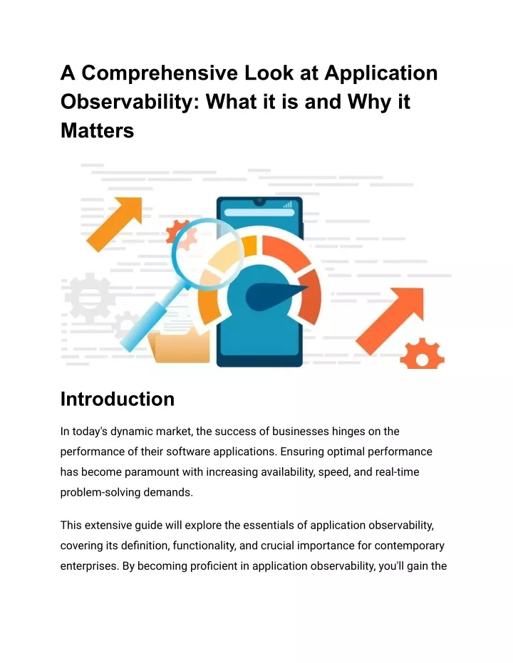 a comprehensive look at application observability