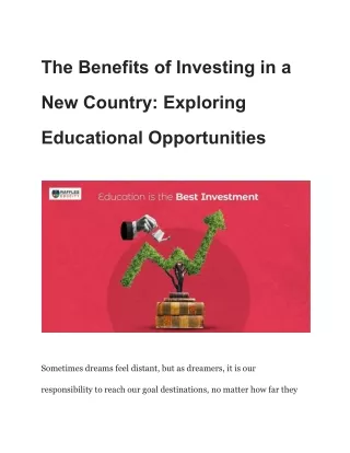 The Benefits of Investing in a New Country_ Exploring Educational Opportunities