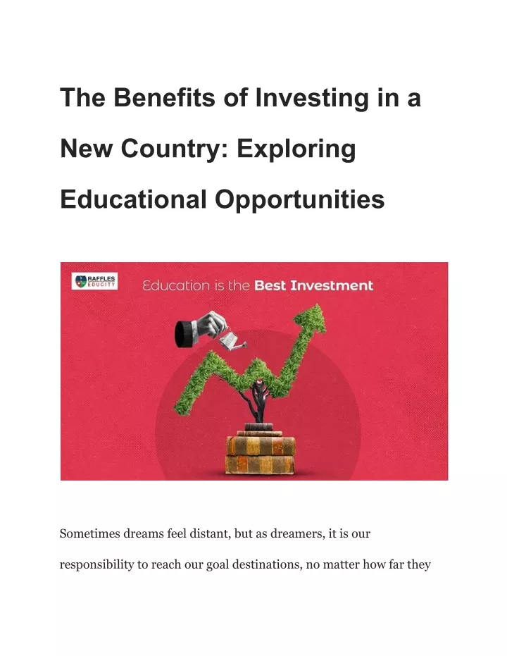 the benefits of investing in a