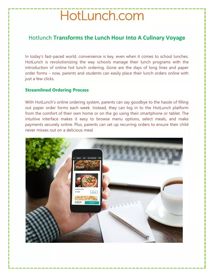 hotlunch transforms the lunch hour into