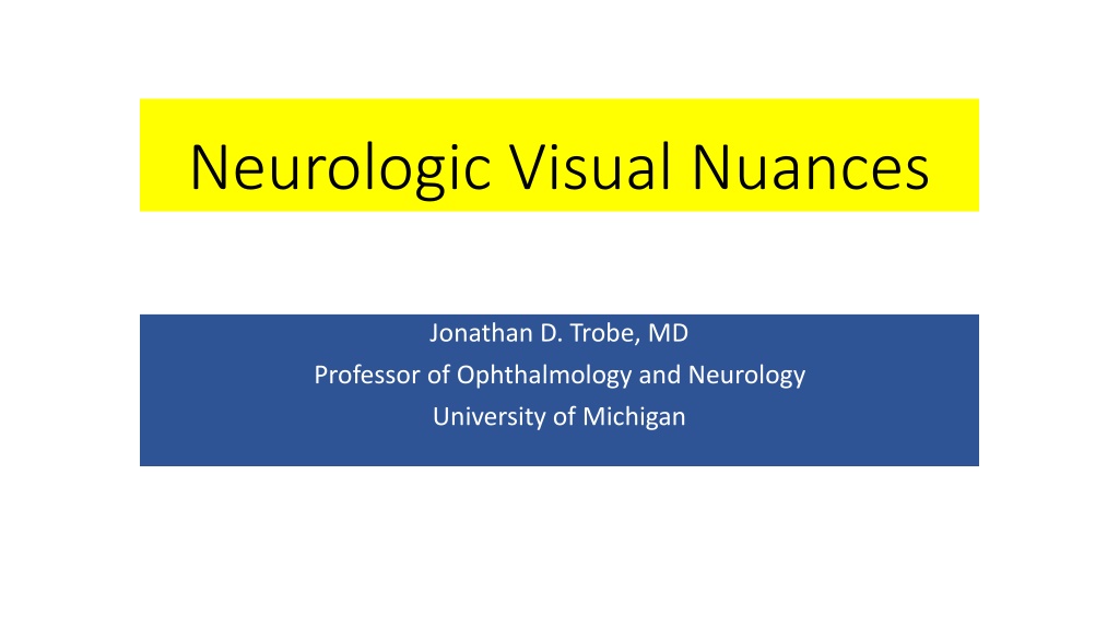 Unveiling MRI Abnormalities in Neurologic Visual Nuances