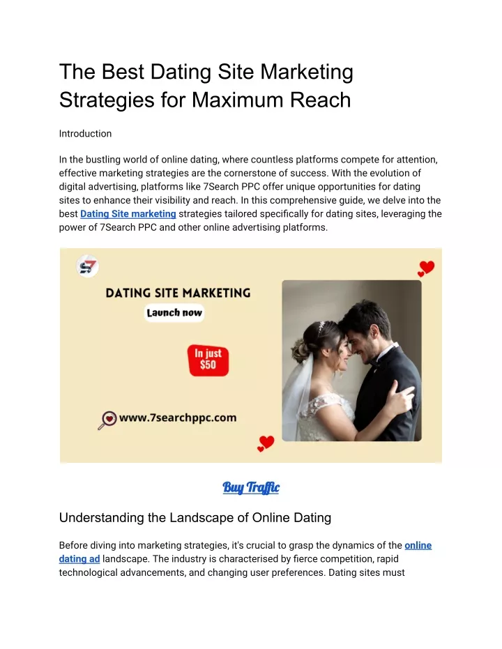 the best dating site marketing strategies