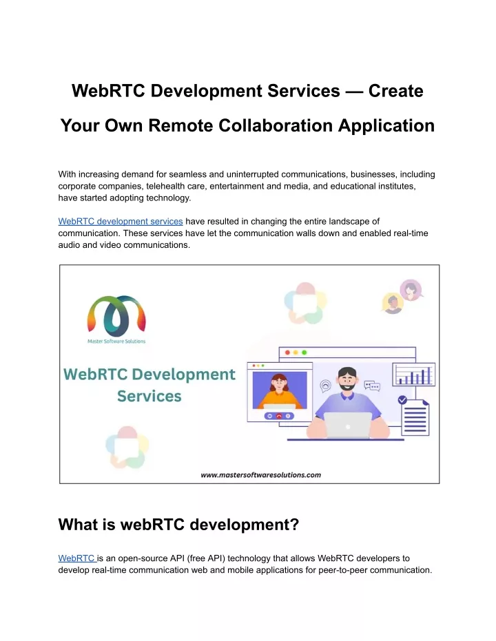 webrtc development services create