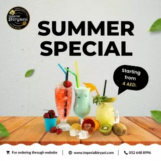 Indulge in Exquisite Flavors at Imperial Biryani with summer special deals
