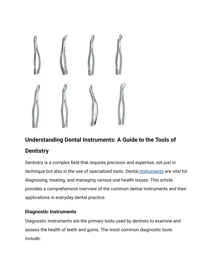 understanding dental instruments a guide