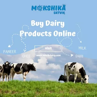 Buy Dairy Products Online at satvik dairy