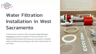Professional Water Filtration Setup in West Sacramento | Proline Rooter