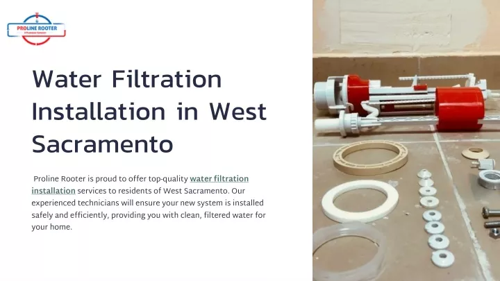 water filtration installation in west sacramento