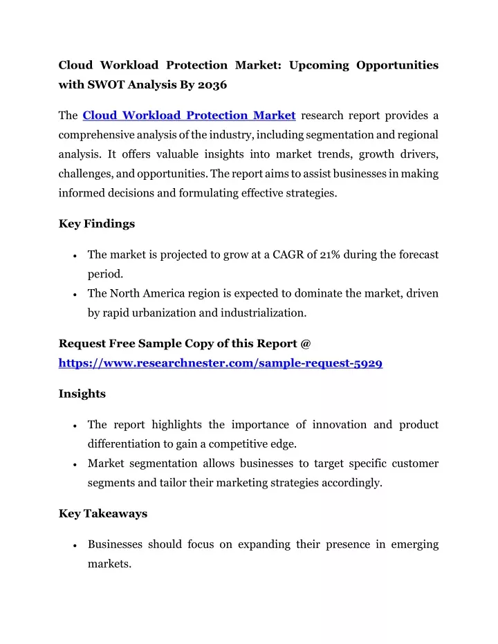 cloud workload protection market upcoming