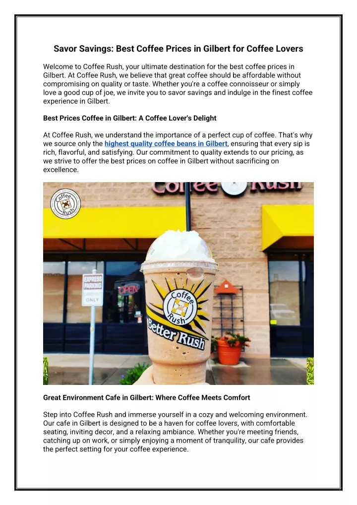 savor savings best coffee prices in gilbert