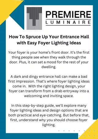 Illuminate Your Entryway Creative Foyer Lighting Ideas