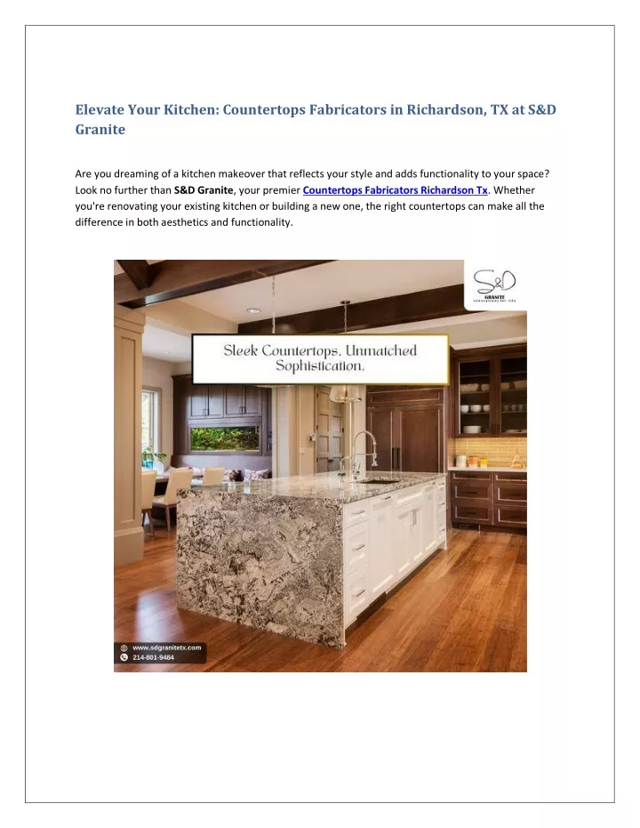 elevate your kitchen countertops fabricators