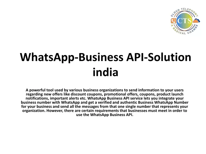 whatsapp business api solution india